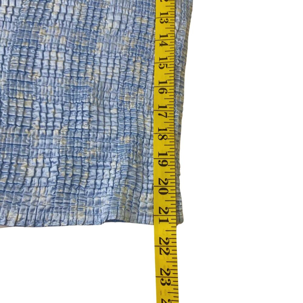 Laura Scott Light Blue Crinkle Style Blouse Tank Top– Petite SP - Picture 6 of 8